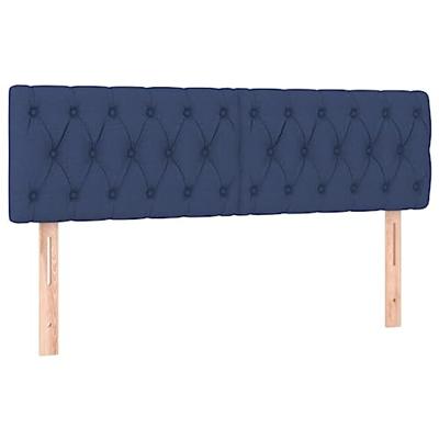 Hoofdbord LED 160x7x78/88 cm stof blauw