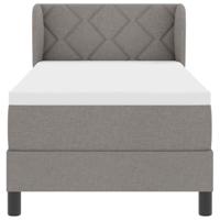 Boxspringbed met matras met matras Taupe 80 x 200 cm Stof - thumbnail