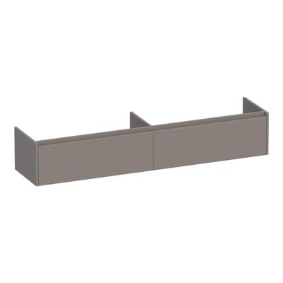 Brauer Embrace - Onderkast - 200 cm - met 2 Softclose Lades Greeploos en 2 Sifon Uitsparingen - Mat Taupe