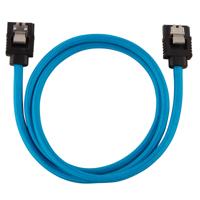 Corsair Premium SATA3-kabel (6 Gbps, 60 cm), met ommanteling, blauw - thumbnail