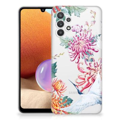 Samsung Galaxy A32 4G | A32 5G Enterprise Editie | TPU Hoesje | Bird Flowers