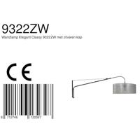Steinhauer Wand LeeslampGramineus zwart met sizoflor lampenkap - 9322ZW - thumbnail