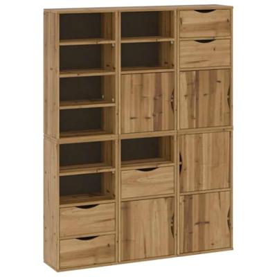 Bijzetkasten 6 st "ODDA" 40x24x79 cm massief grenenhout