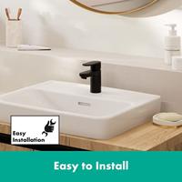 Wastafelmengkraan HansGrohe Vernis Blend 70 Eengreeps Met Trekwaste Mat Zwart - thumbnail