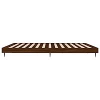 Bedframe zonder matras bewerkt hout bruin eikenkleur 120x200 cm - thumbnail