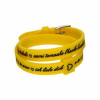 Armband Dames il mezzometro I LOVE YOU SILVER - BRACCIALE IN SILICONE/SILICONE BRACELET - thumbnail