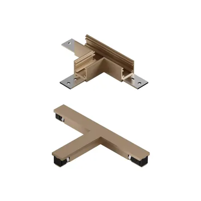 Lucide Premium LINIAL T-koppelstuk - 1-fase Railsysteem / Railverlichting - Smart - 48V Track - Champagne