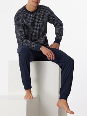 Schiesser Schiesser Pyjama Long 159620 darkblue 62/5XL