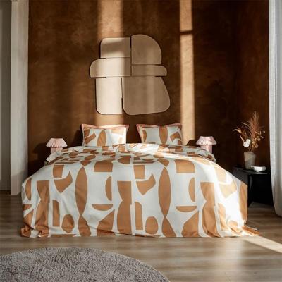 Cinderella dekbedovertrekset barista katoen bruin 200x200/220 Cinderella dekbedovertrekset barista katoen bruin 200x200/220