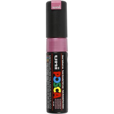 Uni-Posca Posca marker, afm pc-8k, lijndikte 8 mm, breed, metallic pink, 1 stuk