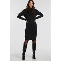 Saint Tropez fijngebreide jurk Mila zwart - thumbnail