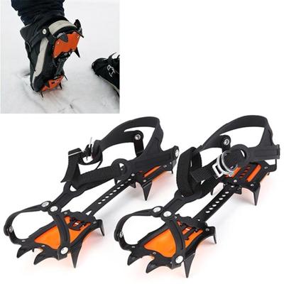 Aotu AT8701 één paar 10 tanden anti-slip Ice gripper sneeuw klimmen schoenen covers (Orange)