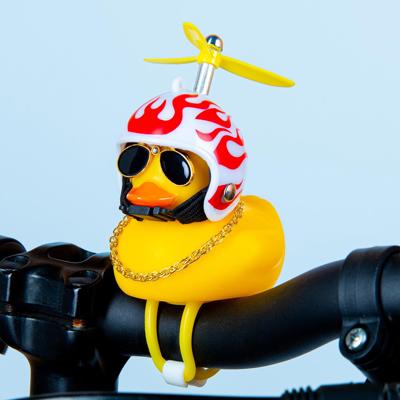 Fiets badeend - Vlammen wit/rood