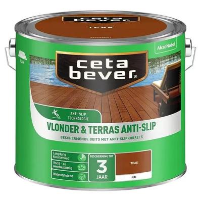 Cetabever Vlonder & Terras Anti-Slip Beits Transparant - Teak