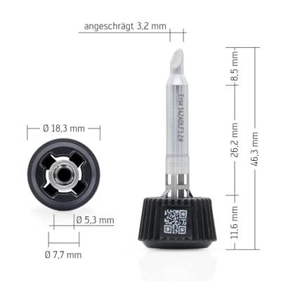 Ersa 0142ADLF32/SB Soldeerpunt Schuin Grootte soldeerpunt 3.20 mm Inhoud: 1 stuk(s) Ersa 0142ADLF32/SB Soldeerpunt Schuin Grootte soldeerpunt 3.20 mm Inhoud: 1 stuk(s)