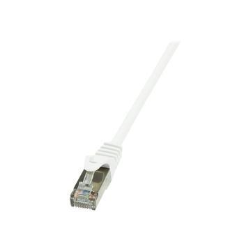 LogiLink CP2081S RJ45 Netwerkkabel, patchkabel CAT 6 F/UTP 7.50 m Wit Snagless 1 stuk(s)