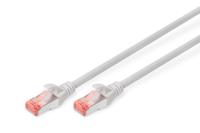 Digitus DK-1644-005 RJ45 Netwerkkabel, patchkabel CAT 6 S/FTP 0.50 m Grijs Halogeenvrij, Verdraaide paren, Snagless, Vlambestendig 1 stuk(s) - thumbnail
