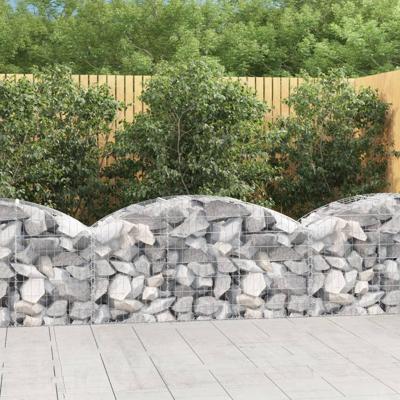 VidaXL Schanskorf gewelfd 150x50x60/80 cm gegalvaniseerd ijzer VidaXL Schanskorf gewelfd 150x50x60/80 cm gegalvaniseerd ijzer