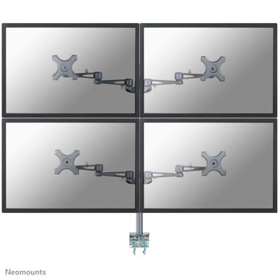 Neomounts fpma-d935d4 lcd bureausteun, 10-27", 24 kg, 75x75/ 100x100 mm, 12cm, silver