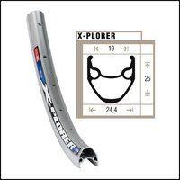Rigida Velg ryde 20 (406) x-plorer 36/14 zilver (geslepen) - thumbnail