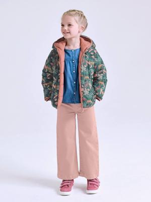 Omkeerbaar lichtgewicht donsjack voor meisjes smaragdgroen