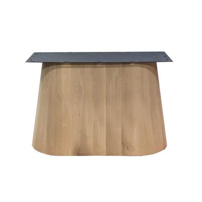 Eiken houten kegel tafelpoot ovaal conisch 113 cm en hoogte 73 cm