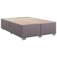 Boxspring met matras kunstleer grijs 140x190 cm - thumbnail