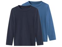lupilu Set van 2 kinder longsleeves (Blauw/donkerblauw, 122/128) - thumbnail