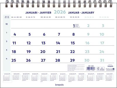 Brepols Maandkalender 2026