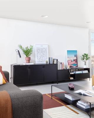 Kave Home Dressoir 'Shantay' Zwart metaal, 160cm
