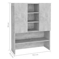 VidaXL Wasmachinekast 70,5x25,5x90 cm betongrijs - thumbnail