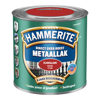 Hammerite Metaallak Zijdeglans | Rood | Z240 | 250ml - 5123988 Hammerite Metaallak Zijdeglans | Rood | Z240 | 250ml - 5123988