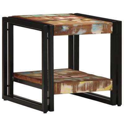 Salontafel Multikleur 40 x 40 x 38 cm Massief Gerecycled Hout