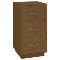 Nachtkastjes 2 st 40x40x75 cm massief grenenhout honingbruin - thumbnail