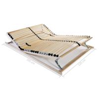 Lattenbodem met 28 latten 7 zones 120x200 cm - thumbnail