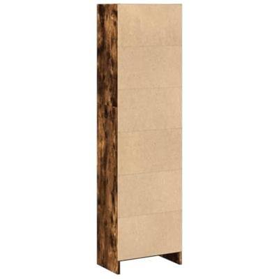 Boekenkast 40x24x143 cm bewerkt hout gerookt eikenkleurig Boekenkast 40x24x143 cm bewerkt hout gerookt eikenkleurig