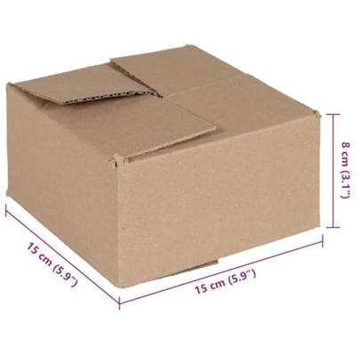 VidaXL Vouwdoos met opslag 50 pcs naturel 15 x 15 x 8 cm karton