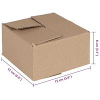 VidaXL Vouwdoos met opslag 50 pcs naturel 15 x 15 x 8 cm karton - thumbnail