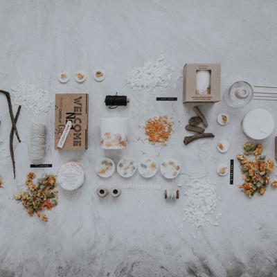 the MUNIO 10403 kaars Rond Bloemen Meerkleurig 1 stuk(s)