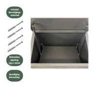 Pakketbrievenbus brasq 105x38x24cm pb400 zwart - thumbnail