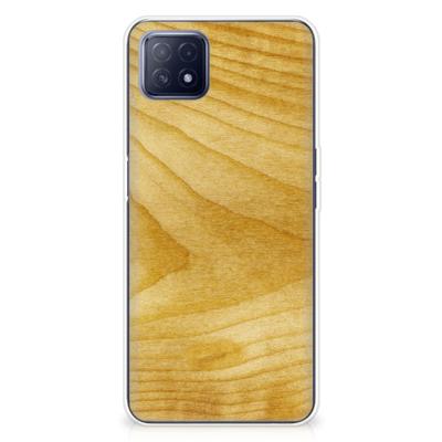 OPPO A53 5G | OPPO A73 5G | Bumper Hoesje | Licht Hout