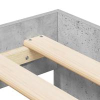 Opbergbedframe met opslag Betongrijs 100 x 200 cm Bewerkt hout - thumbnail
