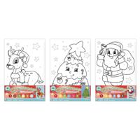 Creative Craft Group Xmas canvas schilderen op nummer - kerstman - thumbnail