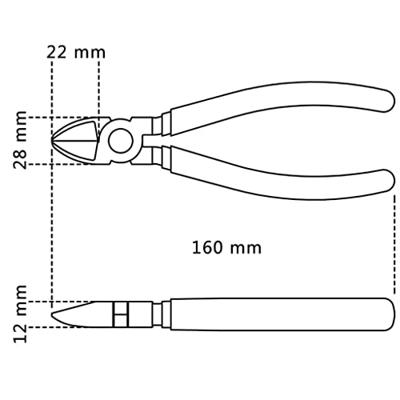 Beta Zijkniptangen twee componenten handgreep 1082BM 160 - 010820036