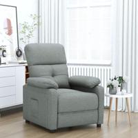 Fauteuil verstelbaar stof donkergrijs - thumbnail