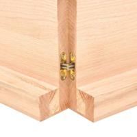Tafelblad natuurlijke rand 120x50x(2-6) cm massief eikenhout - thumbnail
