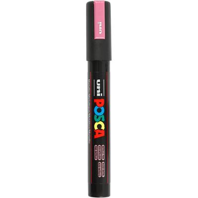 Uni-Posca Posca marker, afm pc-5m, lijndikte 2,5 mm, medium, metallic pink, 1 stuk