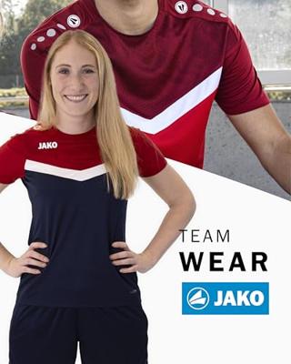 JAKO 6124D T-Shirt Iconic Dames - Marine/Chillrood - 36