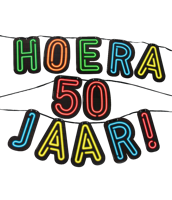 Paperdreams neon slinger hoera 50 jaar! - thumbnail