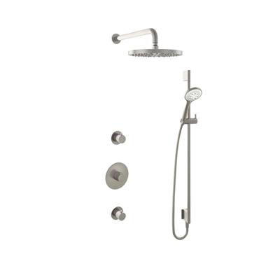 Hotbath Buddy - Inbouw Regendoucheset - 2 Stopkranen - Thermostatisch - Wandarm 35 cm - Hoofddouche 300 mm - Ronde Handdouche 3 Standen - Glijstang 900 mm - Waterbesparend - V02